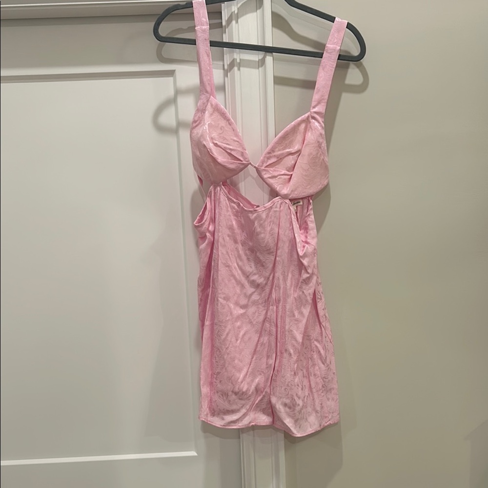 For Love And Lemons Pink Chemise with Sweetheart Neckline